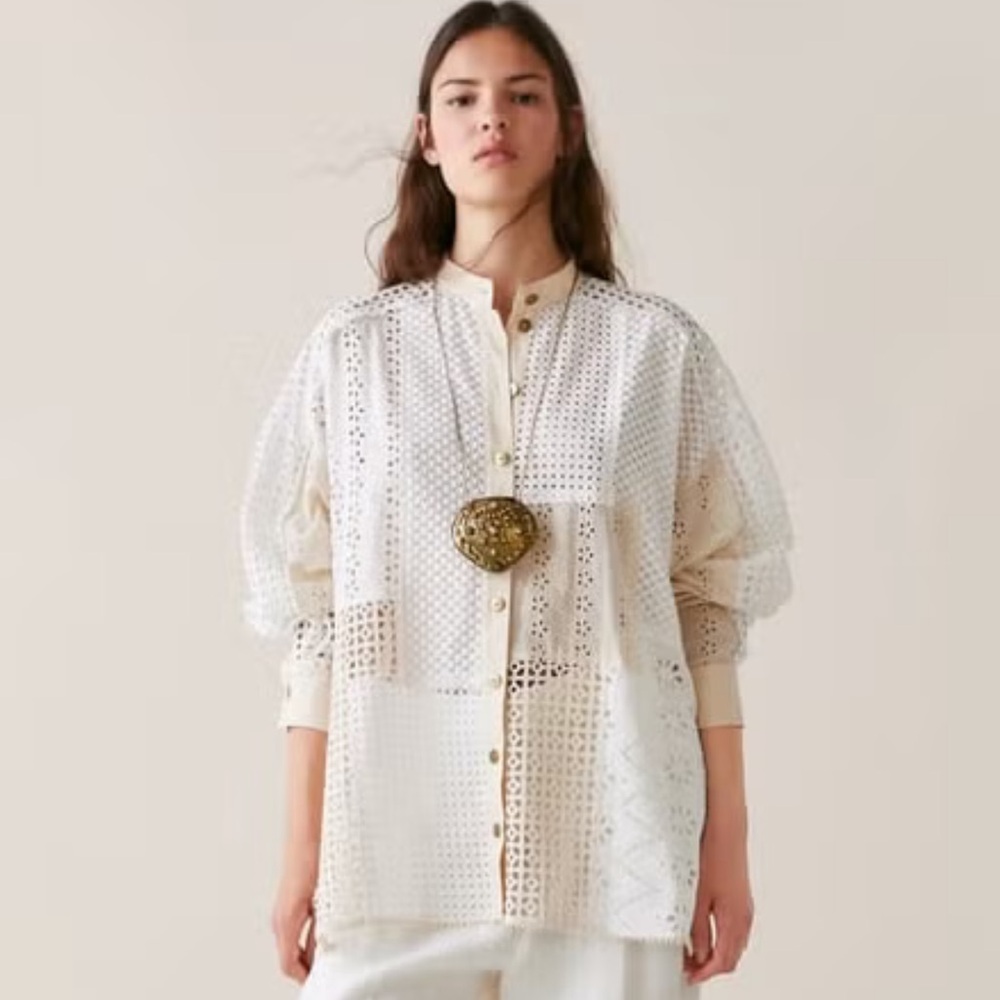 LIMITED EDITION ZARA STUDIO PATCHWORK SHIRT
Zara Collection White Blouse Used